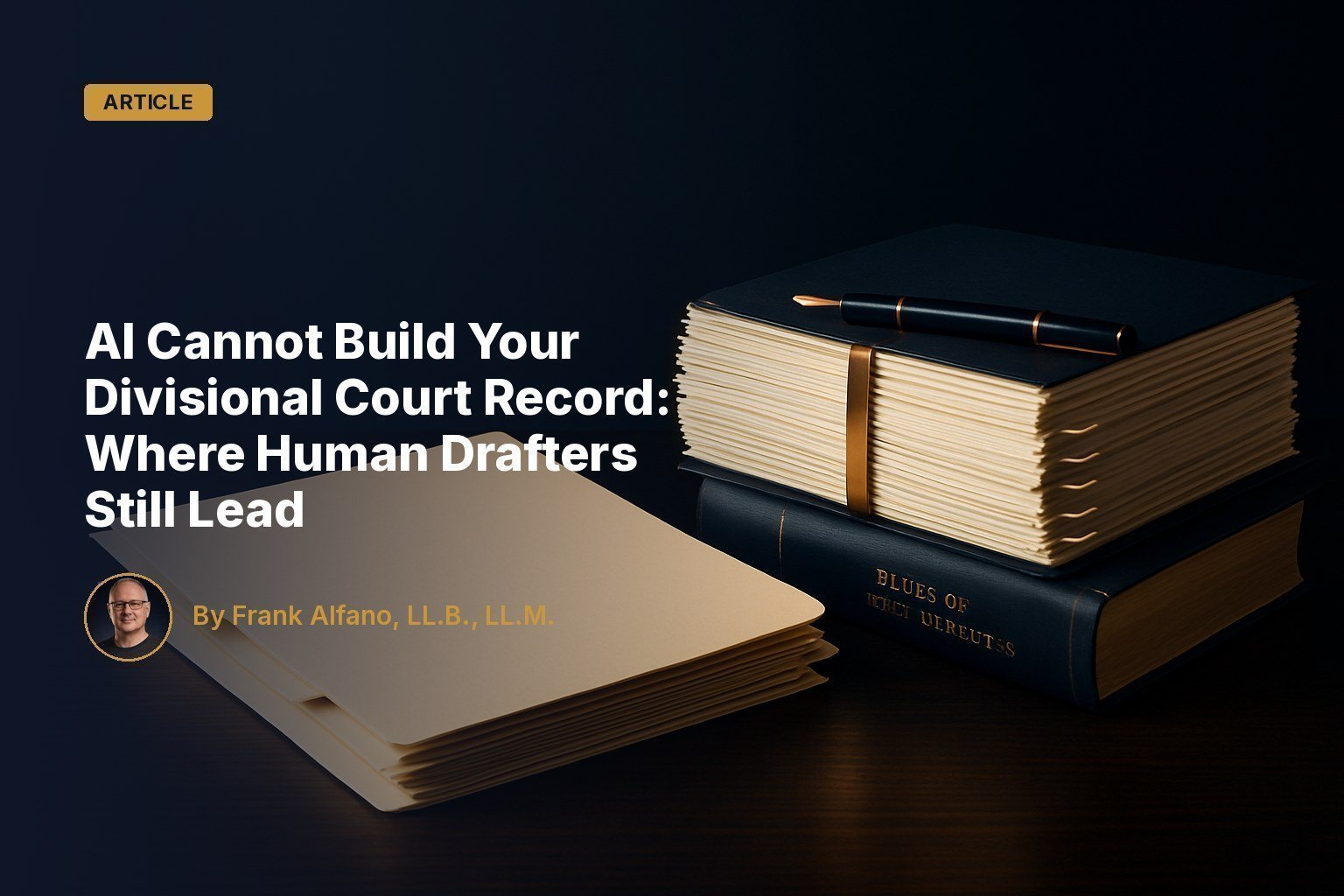 AI Cannot Build Your Divisional Court Record: Where Human Drafters Still Lead