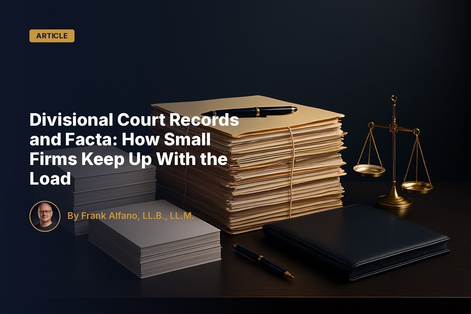 Divisional Court Records and Facta: How Small Firms Keep Up With the Load