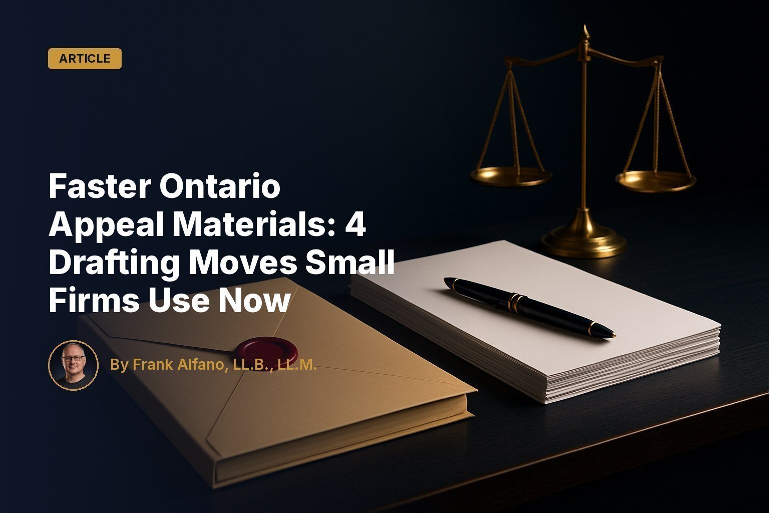 Faster Ontario Appeal Materials: 4 Drafting Moves Small Firms Use Now