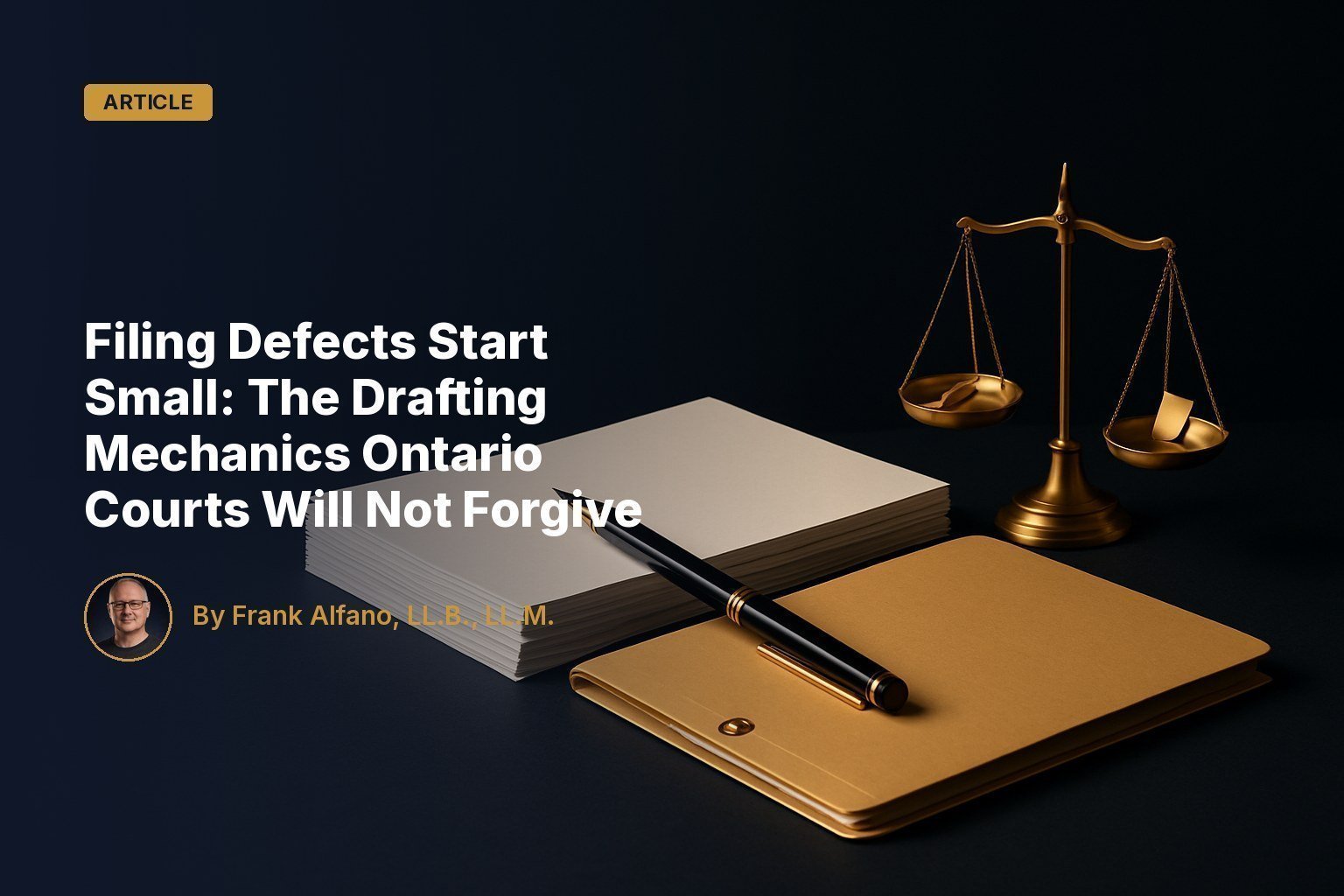 Filing Defects Start Small: The Drafting Mechanics Ontario Courts Will Not Forgive