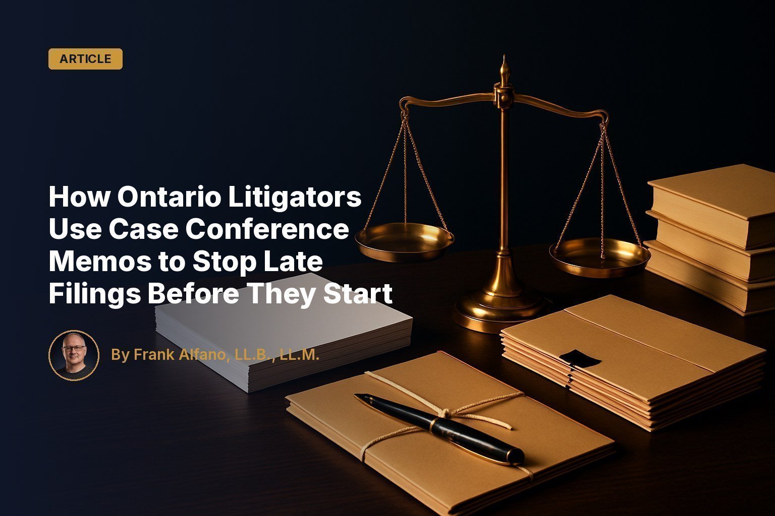 How Ontario Litigators Use Case Conference Memos to Stop Late Filings Before They Start
